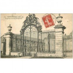 carte postale ancienne 80 HENENCOURT. Grille du Château 1909