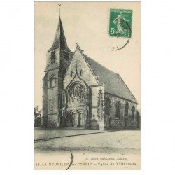 carte postale ancienne 80 LA NEUVILLE-SUR-CORBIE. L'Eglise vers 1910