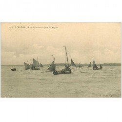 carte postale ancienne 80 LE CROTOY. Jour de Régates en Baie de Somme