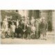 80 LE CROTOY. Rare et superbe Carte Photo Rue de l'Eglise et Rue Eudel. Portail de l'eglise