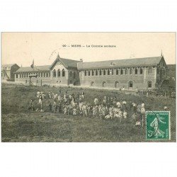 carte postale ancienne 80 MERS LES BAINS. La Colonie Scolaire 1909
