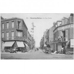 carte postale ancienne 80 MERS-LES-BAINS. Au Chic Parisien Rue Fortin et Café de l'Avenir