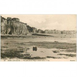 carte postale ancienne 80 MERS-LES-BAINS. La Plage à Marée basse 1914