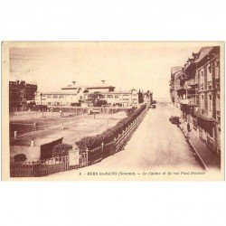 carte postale ancienne 80 MERS-LES-BAINS. Le Casino et Tennis Rue Paul Doumer 1934