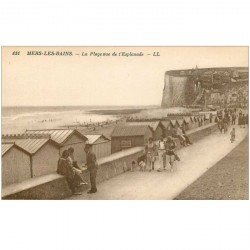 carte postale ancienne 80 MERS-LES-BAINS. L'Esplanade et la Plage