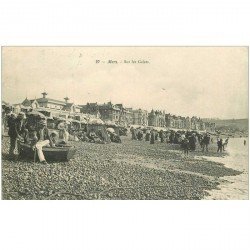 carte postale ancienne 80 MERS-LES-BAINS. Sur les Galets 1905