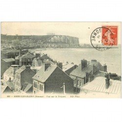 carte postale ancienne 80 MERS-LES-BAINS. Vue sur le Tréport 1913