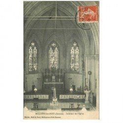carte postale ancienne 80 MOLLIENS-AUX-BOIS. L'Eglise 1913