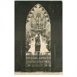 carte postale ancienne 80 MONFLIERES. La Chapelle Abside et Trône de Notre-Dame 1928