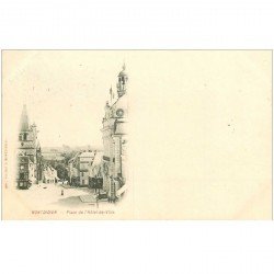 carte postale ancienne 80 MONTDIDIER. 1901 Place Hôtel de Ville