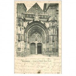 carte postale ancienne 80 MONTDIDIER. Eglise Saint-Pierre le Portail 1904