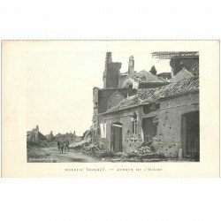 carte postale ancienne 80 MOREUIL. Autour de l'Eglise en ruine