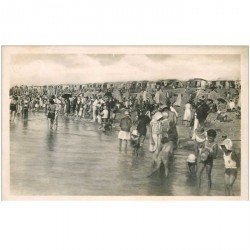 carte postale ancienne 80 ONIVAL SUR MER. La Plage à Marée haute