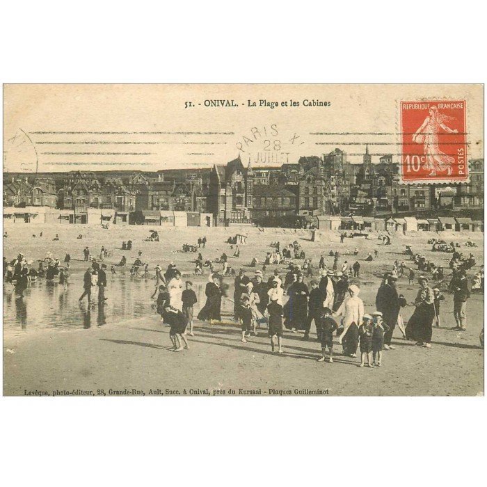 CPA FRANCE 80 "Onival sur Mer, hôtel de la Paix" | 80 somme : autres