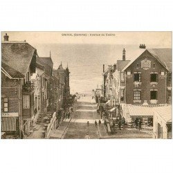 carte postale ancienne 80 ONIVAL. Brasserie Avenue du Casino