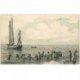 carte postale ancienne 80 ONIVAL. La Baignade 1909 Bateau de Pêche