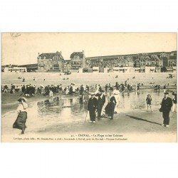 carte postale ancienne 80 ONIVAL. Plage et Cabines 1911