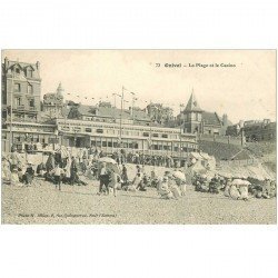 carte postale ancienne 80 ONIVAL. Plage et Casino 1912