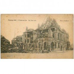 carte postale ancienne 80 PERONNE. L'Hôtel de Ville détruite 1925