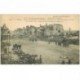 carte postale ancienne 80 PERONNE. Place de l'Eglise après le vol et le feu Soldats et Chevaux