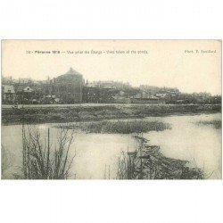 carte postale ancienne 80 PERONNE. Vue prise des Etangs