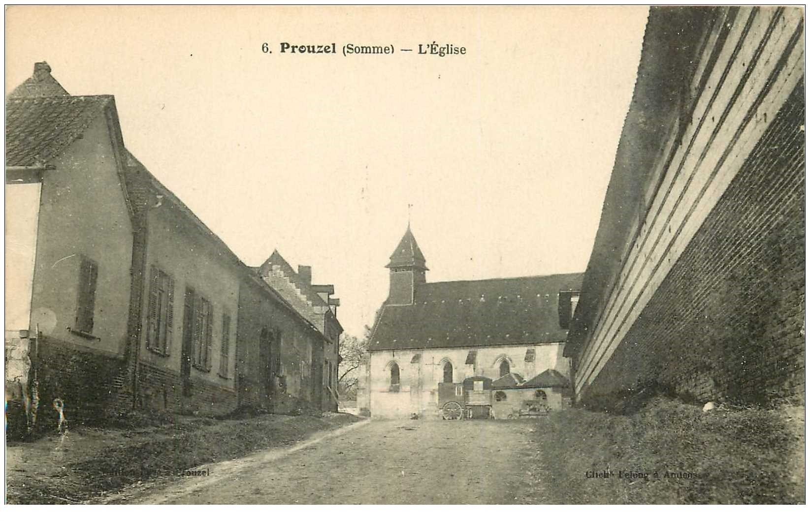 carte postale ancienne 80 PROUZEL. L'Eglise