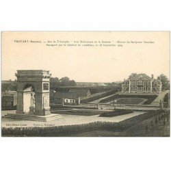 carte postale ancienne 80 PROYART. Arc de Triomphe aux Défenseurs de la Somme par Gourdon 1932