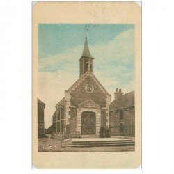 carte postale ancienne 80 ROYE. Chapelle Notre-Dame de Paix. Coins biseautés