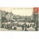 carte postale ancienne 80 ROYE. Le Marché Place d'Armes 1908.