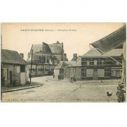 carte postale ancienne 80 SAINT-RIQUIER. Carrefour Saint-Jean