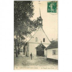 carte postale ancienne 80 SAINT-VALERY-SUR-SOMME. La Chapelle Saint-Pierre 1912