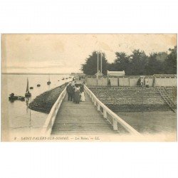 carte postale ancienne 80 SAINT-VALERY-SUR-SOMME. Les Bains 1914