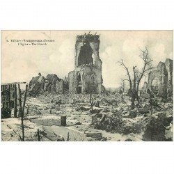 carte postale ancienne 80 VILLERS-BRETONNEUX. L'Eglise détruite 1921
