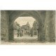 carte postale ancienne 02 LONGPONT. Porte fortifiée de l'Abbaye 1910
