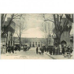 carte postale ancienne 84 AVIGNON. La Gare Porte de la République