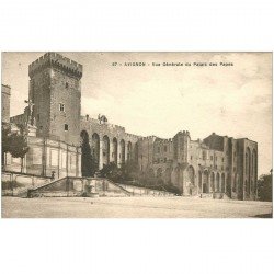 carte postale ancienne 84 AVIGNON. Le Palais des Papes vue générale