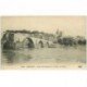 carte postale ancienne 84 AVIGNON. Le Pont Saint-Bénézet et le Palais des Papes 1916
