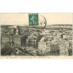 carte postale ancienne 84 AVIGNON. Vue de la Tour Saint-Laurent 1910