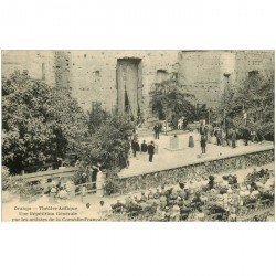 84 ORANGE. Répétition par Artistes de la Comédie Française. Théâtre antique Comédiens
