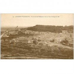 carte postale ancienne 84 VILLENEUVE AVIGNON. Panorama vers la Tour Philippe le Bel