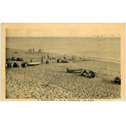 carte postale ancienne 85 BARBATRE. Ile de Noirmoutier la Plage 1949