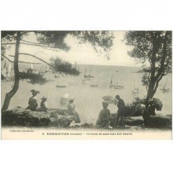 carte postale ancienne 85 ILE DE NOIRMOUTIER. . Coin de Sous Bois pour des Dames 1912