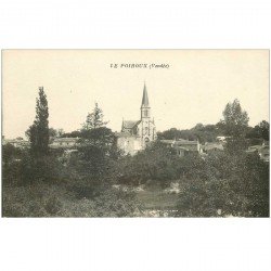 carte postale ancienne 85 LE POIROUX. Le Village et son Eglise