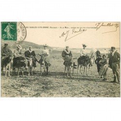 85 LES SABLES-D'OLONNE. A la Mer quand on a pas d'automobiles on a les Anes 1915