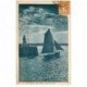 carte postale ancienne 85 LES SABLES D'OLONNE. Barque de Pêcheurs au Clair de Lune 1928