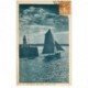 carte postale ancienne 85 LES SABLES D'OLONNE. Barque de Pêcheurs au Clair de Lune 1928