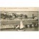 carte postale ancienne 85 LES SABLES D'OLONNE. Bateau de Pêche vue de la Tour Arundel