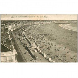 carte postale ancienne 85 LES SABLES D'OLONNE. La Plage 1928