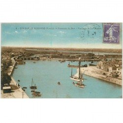 carte postale ancienne 85 LES SABLES D'OLONNE. Le Port vue de la Chaume 1928