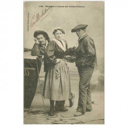 carte postale ancienne 85 LES SABLES D'OLONNE. Moulière femme de Pêcheur 1915. Métiers de la Mer Pêcheurs et Poissons
